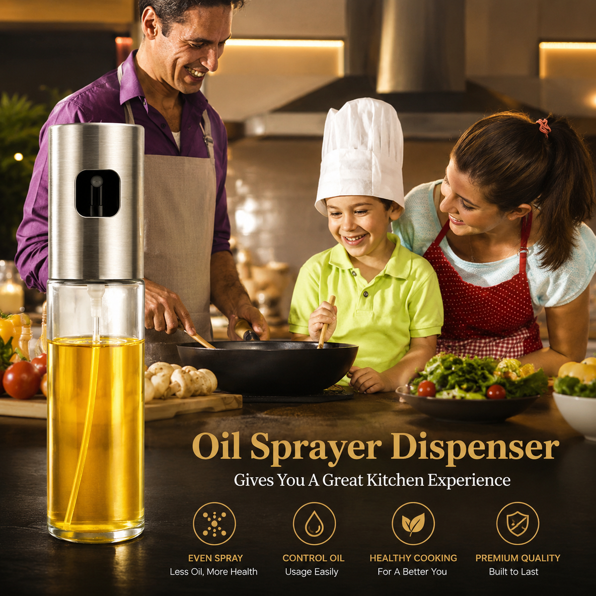 Oil Sprayer Dispenser – 100ml Glass Bottle for Cooking