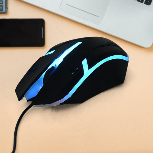 Compshop wired optical mouse shown from the front on a white background.