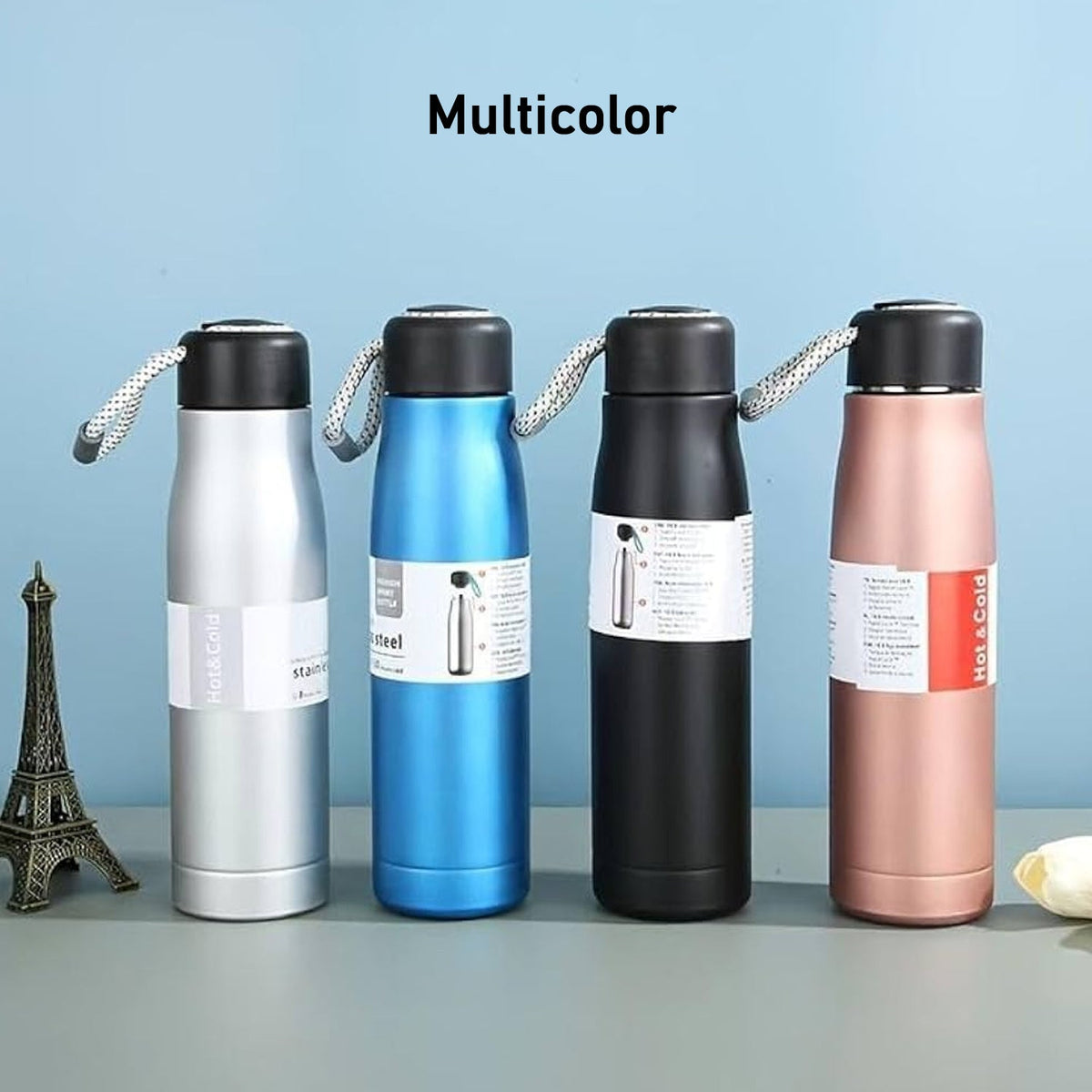 HydraLock water bottle with double wall vacuum insulation for long-lasting temperature