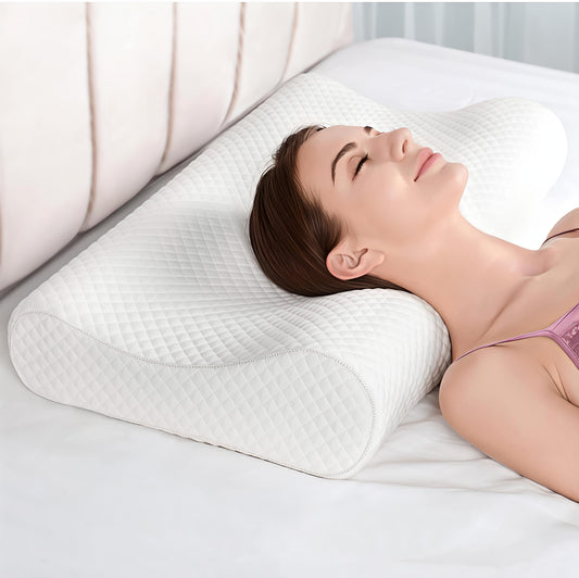 Memory Foam Solid Orthopaedic  Pillow White