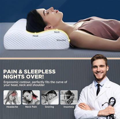 Memory Foam Solid Orthopaedic  Pillow White