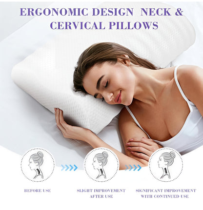 Memory Foam Solid Orthopaedic  Pillow White