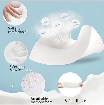Memory Foam Solid Orthopaedic  Pillow White
