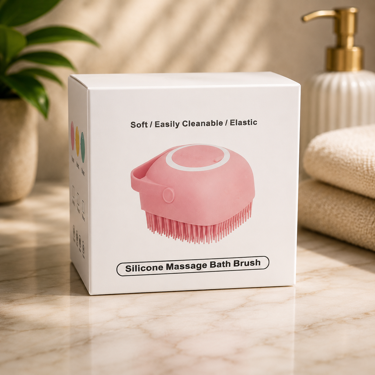 Silicone Bath Brush – Massage & Shampoo Dispenser for Shower