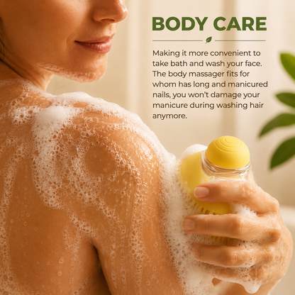 Silicone Bath Brush – Massage & Shampoo Dispenser for Shower
