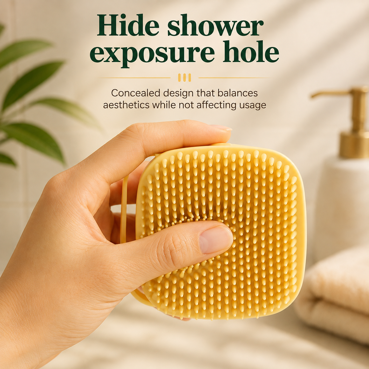 Silicone Bath Brush – Massage & Shampoo Dispenser for Shower