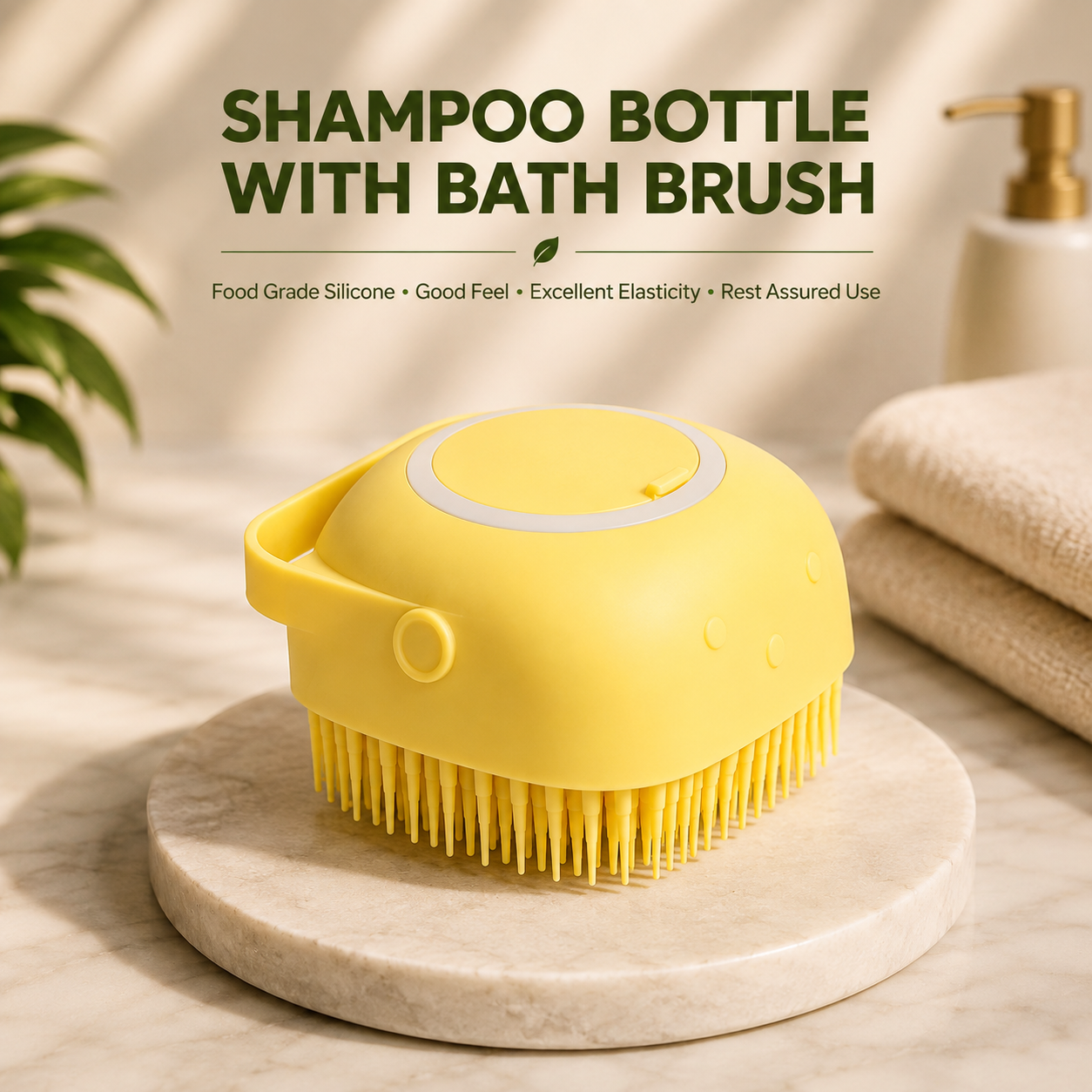 Silicone Bath Brush – Massage & Shampoo Dispenser for Shower