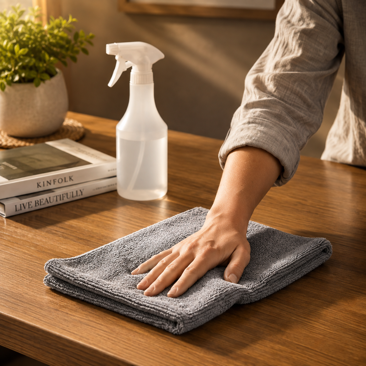 Disposable Cleaning Cloth Roll, Reusable Microfiber Kitchen Towel, Tear-Off (1 Roll)