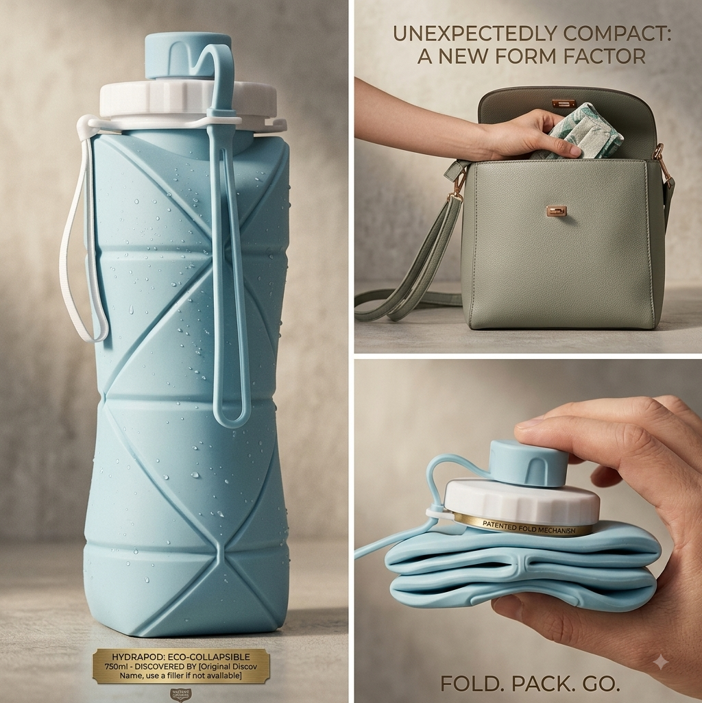 600ml Collapsible Silicone Water Bottle – Foldable & Leakproof