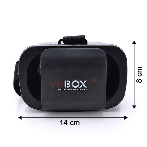 VR Box headset showing adjustable strap and soft eye padding for smartphone virtual reality