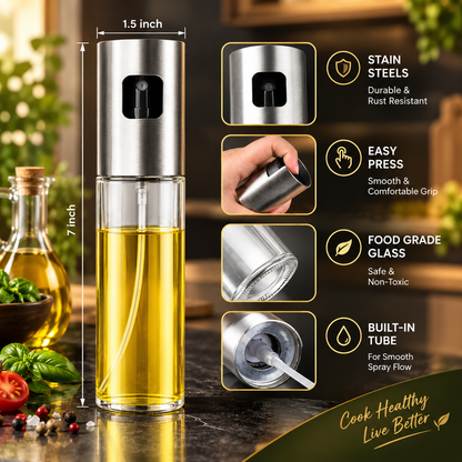 Oil Sprayer Dispenser – 100ml Glass Bottle for Cooking