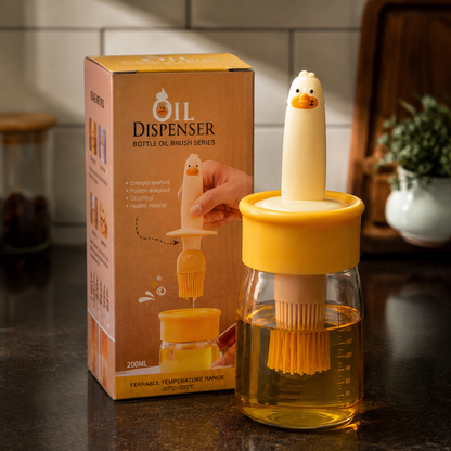 Oil Dispenser Bottle – 2-in-1 with Silicone Brush