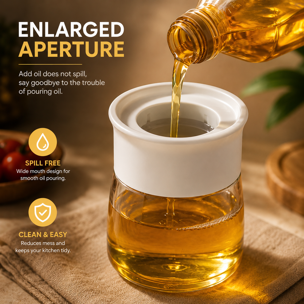 Oil Dispenser Bottle – 2-in-1 with Silicone Brush