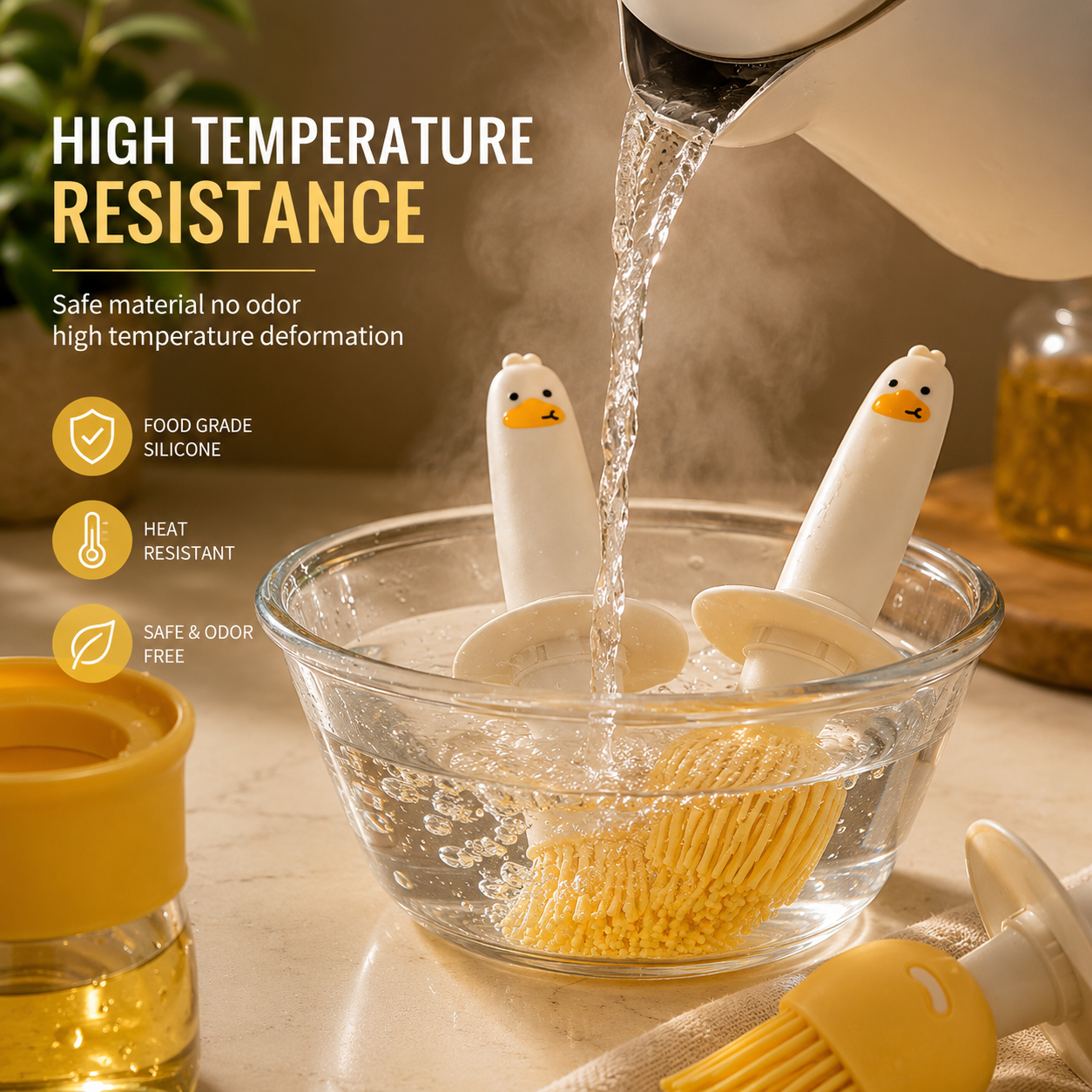 Oil Dispenser Bottle – 2-in-1 with Silicone Brush