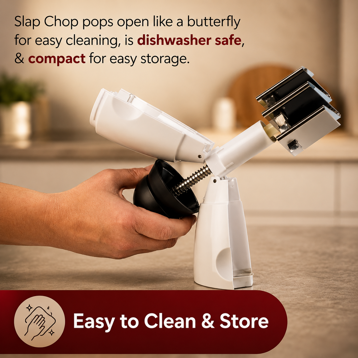 Vegetable & Fruit Chopper – Manual Slap Chop for Quick Prep