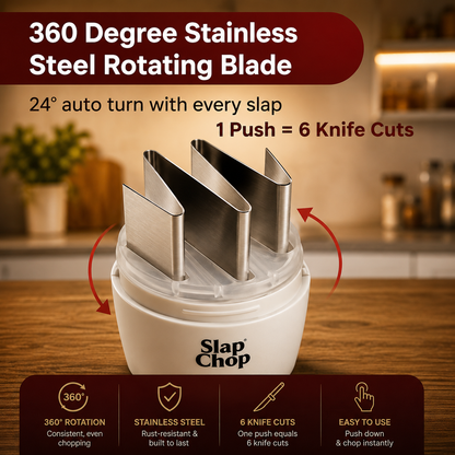 Vegetable & Fruit Chopper – Manual Slap Chop for Quick Prep