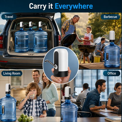 Automatic Water Pump – USB Rechargeable for 20L Bottles | Tidy Table