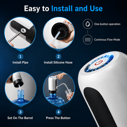 Automatic Water Pump – USB Rechargeable for 20L Bottles | Tidy Table