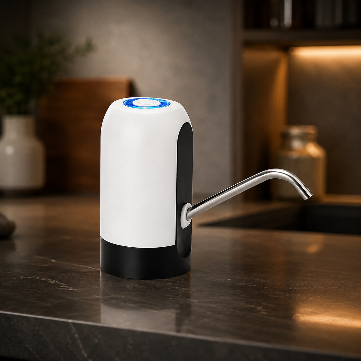 Automatic Water Pump – USB Rechargeable for 20L Bottles | Tidy Table