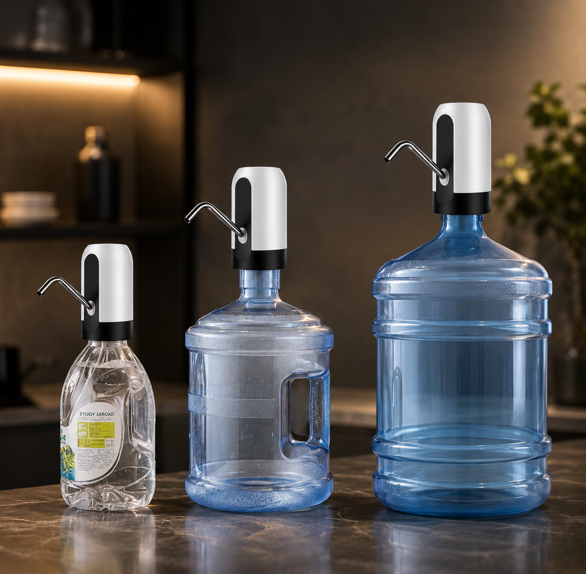 Automatic Water Pump – USB Rechargeable for 20L Bottles | Tidy Table