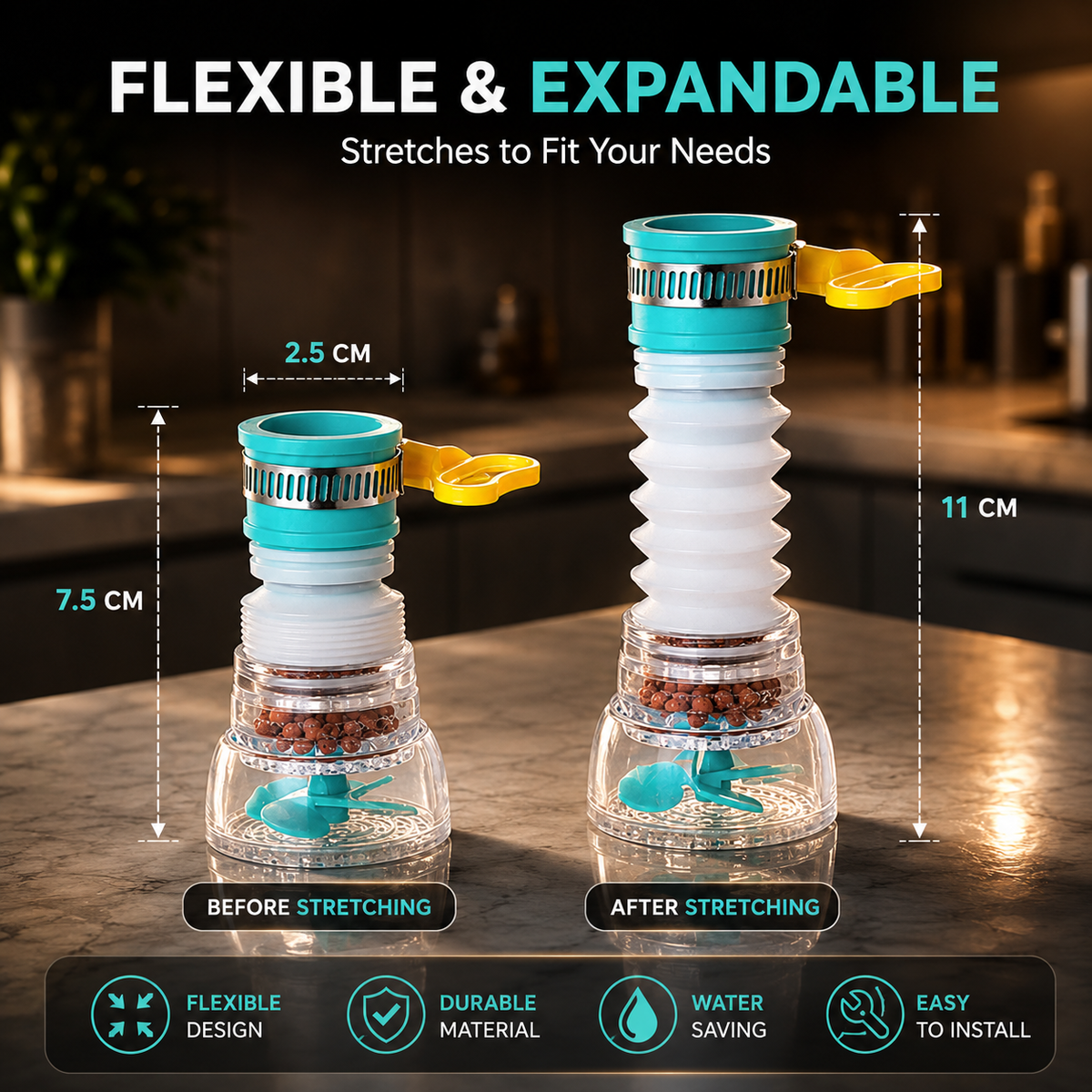 Water Saving Faucet – 360° Rotating Sprayer