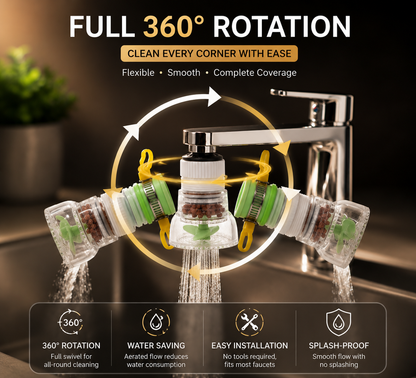 Water Saving Faucet – 360° Rotating Sprayer
