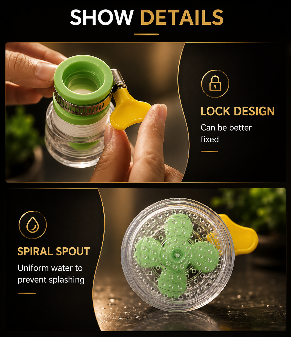 Water Saving Faucet – 360° Rotating Sprayer