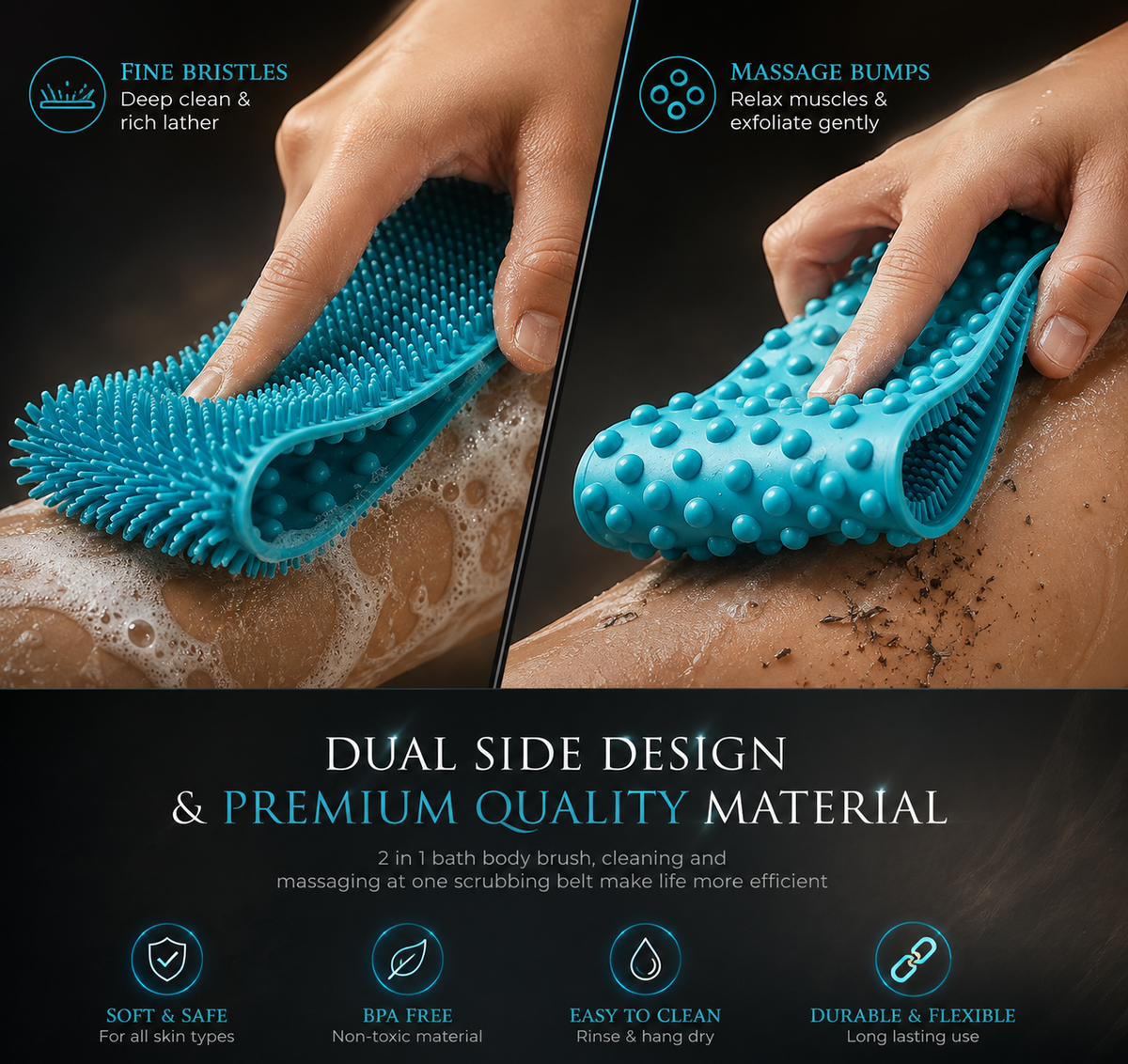 Silicone Back Scrubber Belt